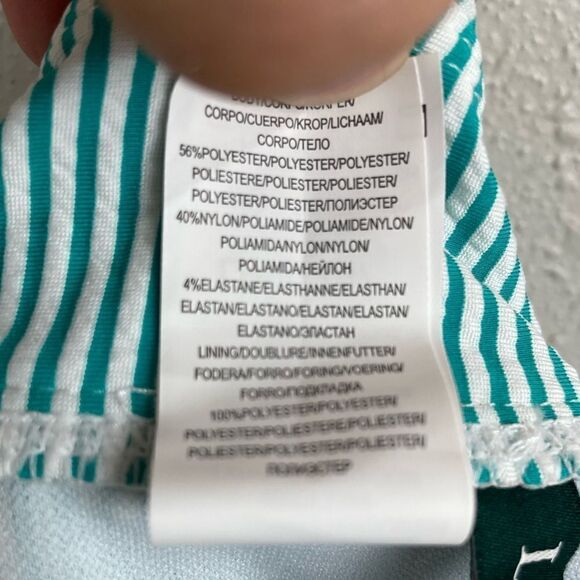 NWT Lauren Ralph Lauren Blue and White Striped Bikini Bottoms Size 8 - Picture 5 of 5